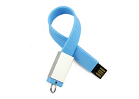 工場供給は錫箱のパッキングが付いているロゴ64G 3.0の青色の手首USBをカスタマイズしました