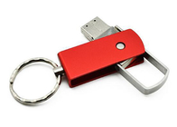 128g 3.0金属抜け目がないドライブ キーホルダー、レーザーの印刷物のロゴの赤い金属Usb Keychain