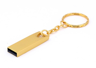 金の金属Usbの棒、キー ホルダーが付いている金属記憶棒の記憶装置